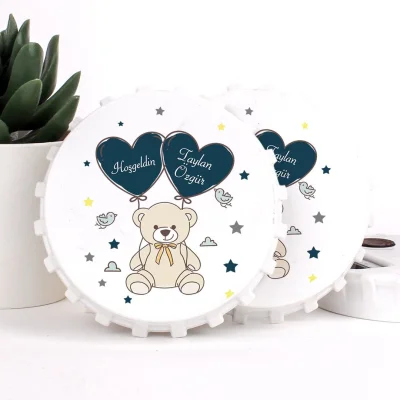 Ayıcık Temalı Açacaklı Erkek Bebek Magneti