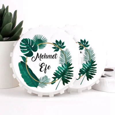 Çiçek Temalı Açacaklı Erkek Bebek Magneti