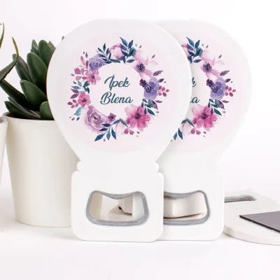 Çiçek Temalı Açacaklı Kız Bebek Magneti