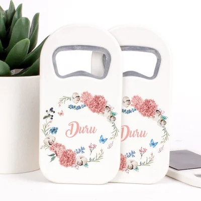 Çiçek Temalı Açacaklı Kız Bebek Magneti