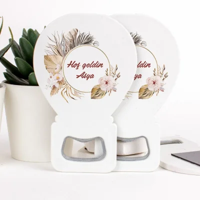 Çiçek Temalı Açacaklı Kız Bebek Magneti