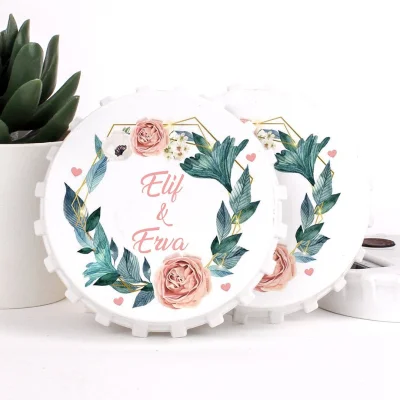 Çiçek Temalı Açacaklı Kız Bebek Magneti