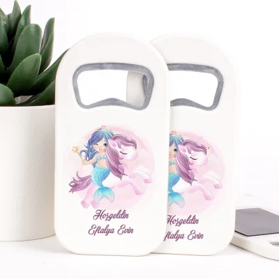 Deniz Kızı Temalı Açacaklı Kız Bebek Magneti