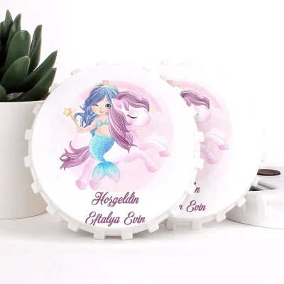 Deniz Kızı Temalı Açacaklı Kız Bebek Magneti