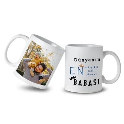 Dünyanın En İyi Babası Yazılı Özel Tasarım Kupa