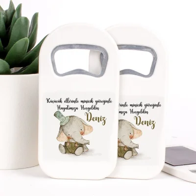 Fil Temalı Açacaklı Erkek Bebek Magneti