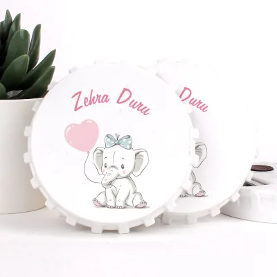 Fil Temalı Açacaklı Kız Bebek Magneti