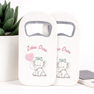 Fil Temalı Açacaklı Kız Bebek Magneti