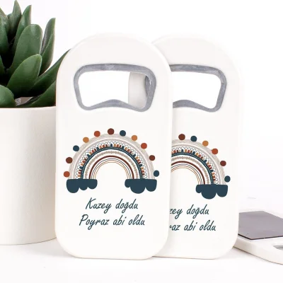 Gökkuşağı Temalı Açacaklı Erkek Bebek Magneti