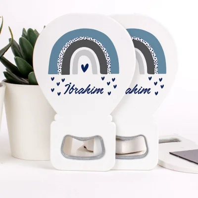 Gökkuşağı Temalı Açacaklı Erkek Bebek Magneti