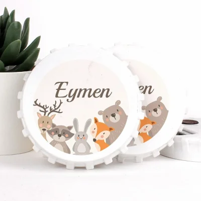 Hayvan Temalı Açacaklı Erkek Bebek Magneti