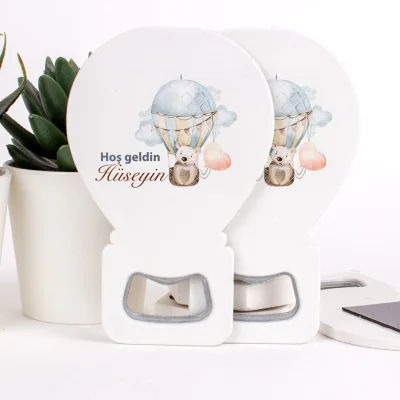 Hayvanlar Temalı Açacaklı Erkek Bebek Magneti