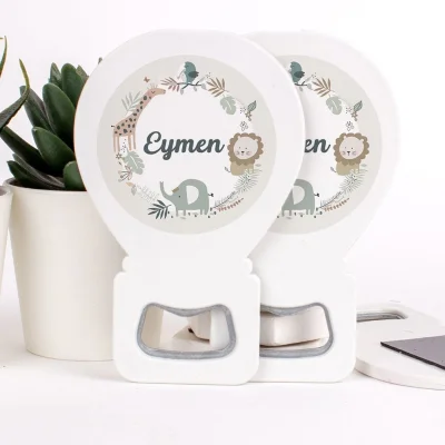 Hayvanlar Temalı Açacaklı Erkek Bebek Magneti