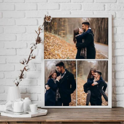 Kişiye Özel 3 Fotoğraflı Tasarım Kanvas Tablo