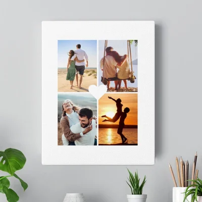 Kişiye Özel 4 Fotoğraflı Kanvas Tablo