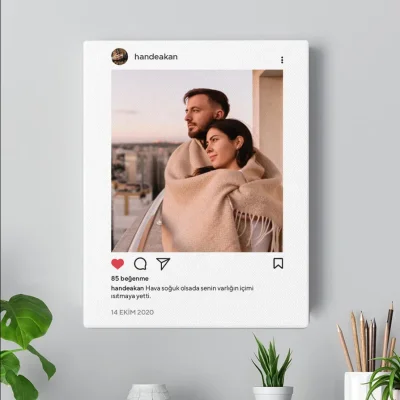 Kişiye Özel Sosyal Medya Kanvas Tablo