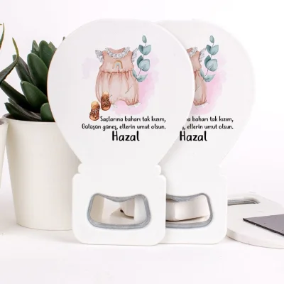 Kıyafet Temalı Açacaklı Kız Bebek Magneti