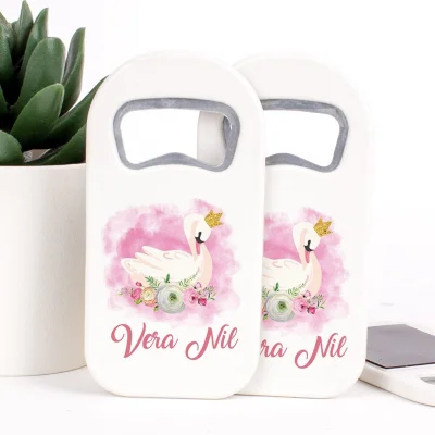 Kuğu Temalı Açacaklı Kız Bebek Magneti