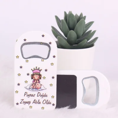 Prenses Temalı Açacaklı Erkek Bebek Magneti