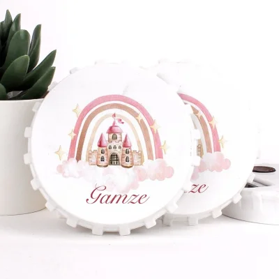 Şato Temalı Açacaklı Kız Bebek Magneti