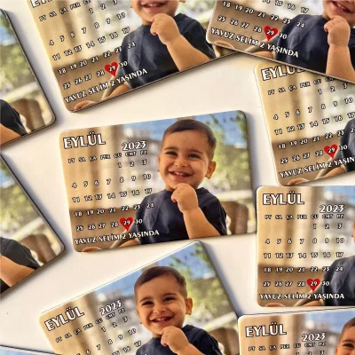 Takvim Tasarımlı Doğum Günü Resimli Magneti - 10 Adet