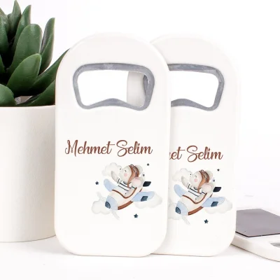 Uçak Temalı Açacaklı Erkek Bebek Magneti